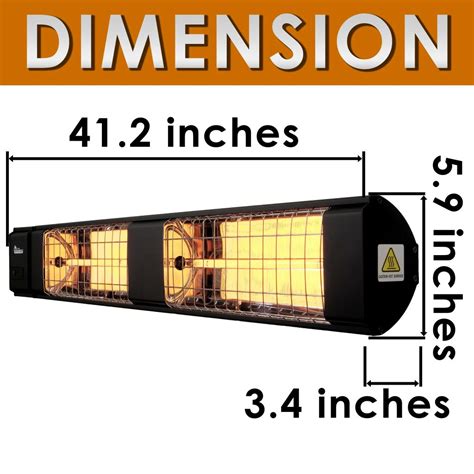 Dr Infrared Heater 41 Black Carbon Wall Mount Ceiling Infrared Indoo Us Fireplace Store