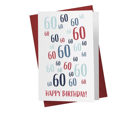 Buy 60th Birthday Card Just A Number 60th Anniversary Card For