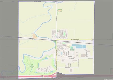 Map of Mapleton city, North Dakota