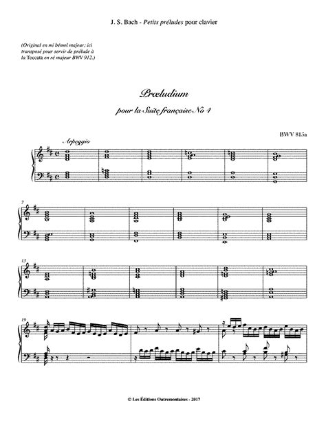 French Suite No In E Flat Major Bwv Bach Johann Sebastian Imslp