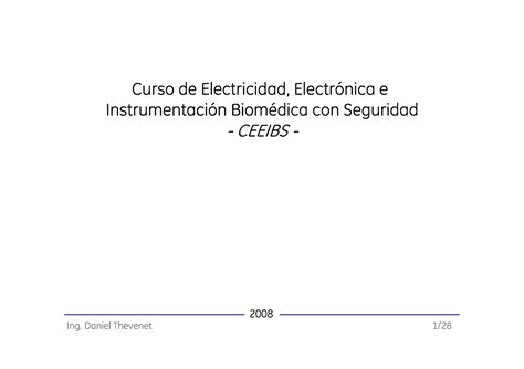 05 Curso de Electricidad Electrónica e Instrumentación Biomédica con