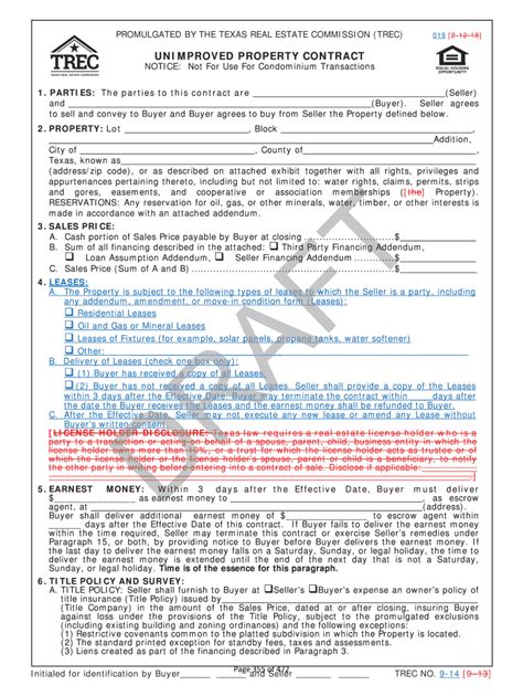 Fillable Online Trec Form Fill Out And Sign Printable Pdf