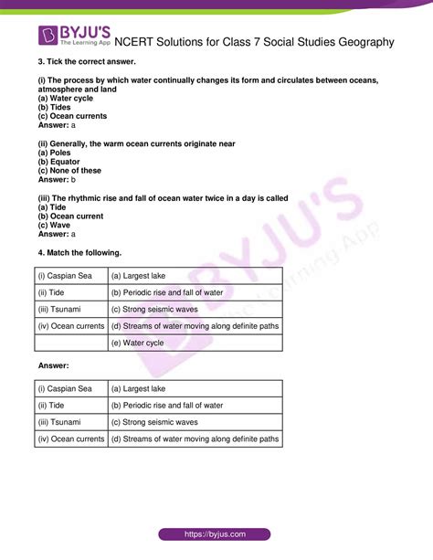 Ncert Solutions For Class Geography Social Science Chapter Water