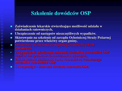 PPT Szkolenie dowódców OSP 32 godz PowerPoint Presentation free