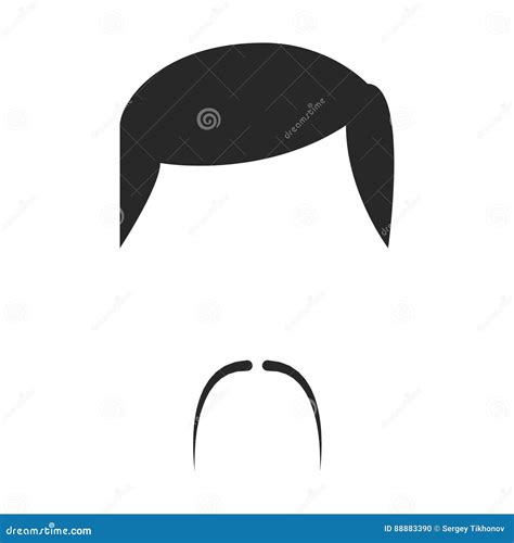 Icono del bigote stock de ilustración Ilustración de primer 88883390