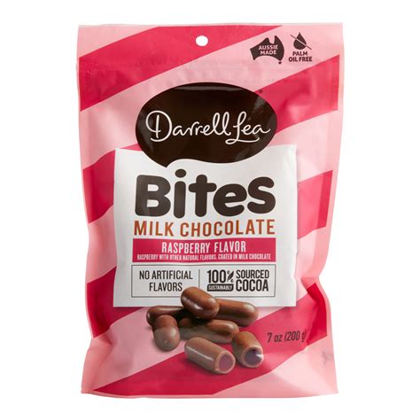 Darrell Lea Milk Chocolate Raspberry Licorice Bites Bag World Market