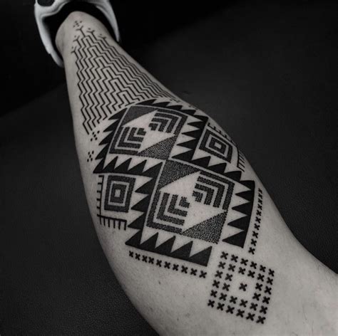 Traditional Maori Geometric Pattern Tattoo By Manawa Tapu