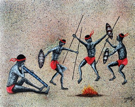 The Last Corroboree On The Macleay Gus Kelly Dnaag Aboriginal Art