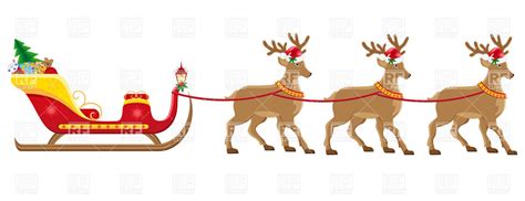 Reindeer sleigh clipart - Clipground