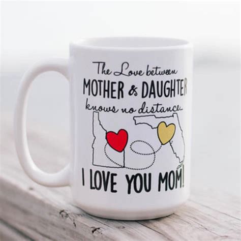 Mother Daughter Coffee Mug Long Distance A Love Between A Mother And