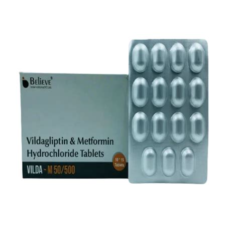 Vildagliptin Metformin Hydrochloride Tablet 500 Mg Packaging Size