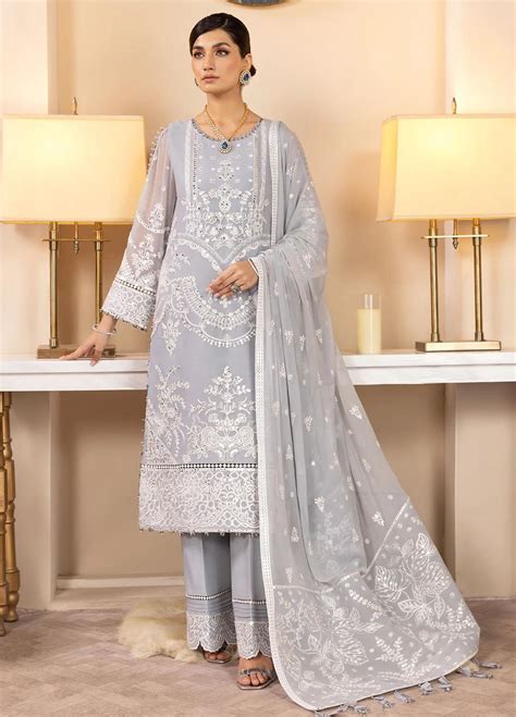 Dhaagay By Alizeh Fashion Embroidered Chiffon Suits Unstitched Piece