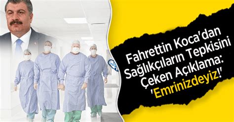 Fahrettin Koca dan Sağlıkçıların Tepkisini Çeken Açıklama