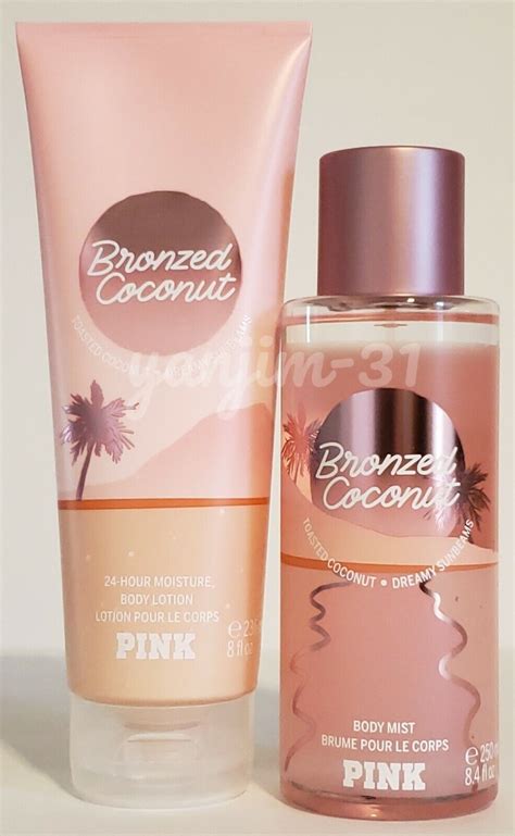 Victoria Secret Pink Bronzed Coconut Mist And Lotion Set New Ebay