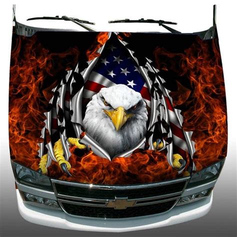 Patriotic American Flag Eagle Truck Tailgate Wrap Vinyl Etsy