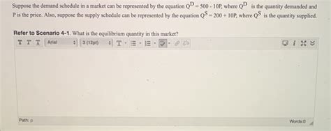 Solved Suppose The Demand Schedule In A Market Can Be