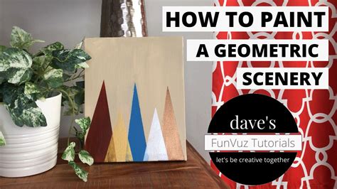 How to Paint a Geometric Scenery - Step by Step Tutorial | Geometric ...