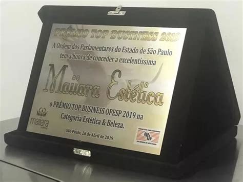 Placa Homenagem formatura Aço Inox Estojo De Veludo 25x19