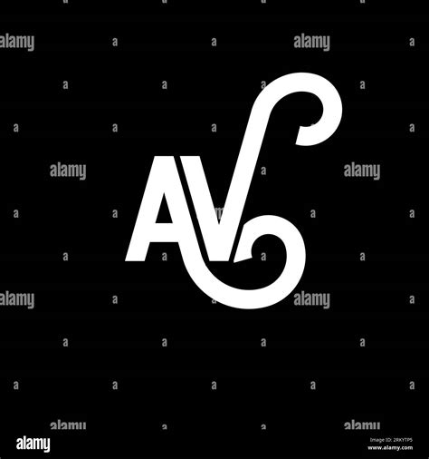 AV Letter Logo Design On Black Background AV Creative Initials Letter