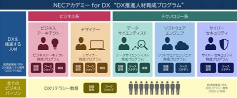 NECがDXを推進する5種類の人材育成のプログラム提供開始その職種とは早ければ3カ月で一人前 IT