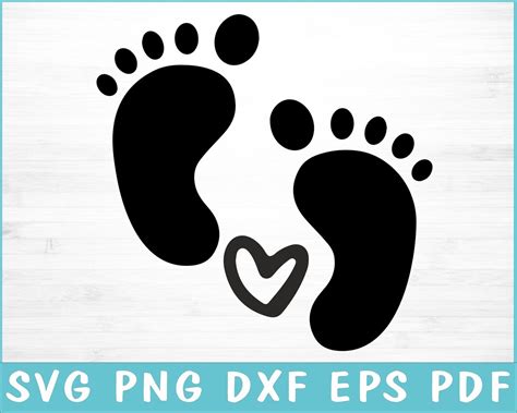 Baby Footprints Svg Cut File Baby Feet Svg Files Digital Download For