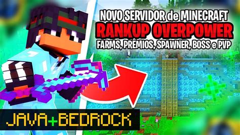 Novo Servidor De Rankup Overpower Para Minecraft Java E Bedrock