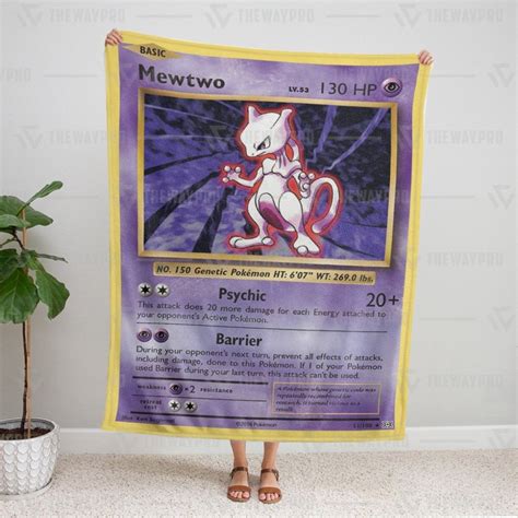 Mewtwo Evolutions Pokemon Fleece Blanket Rug