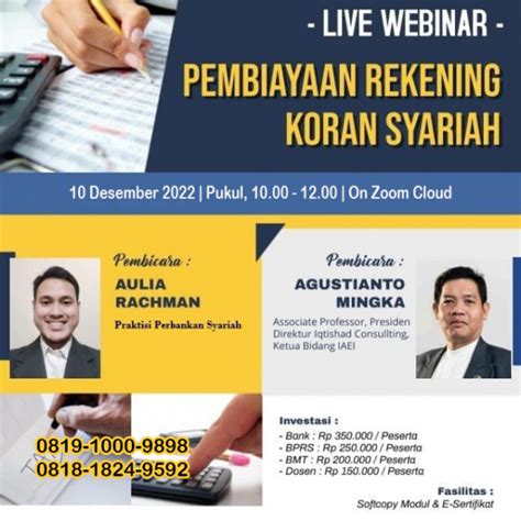 Iqtishad Consulting Webinar Pembiayaan Rekening Koran Syariah PRKS