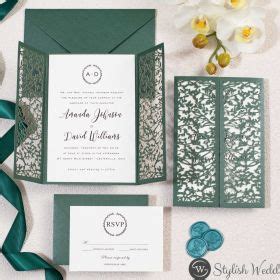 Silver Elegant Wedding Invitations