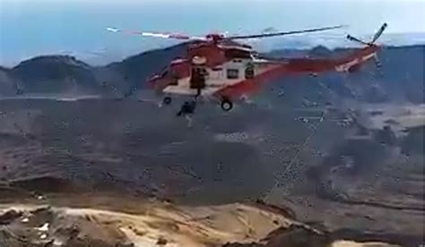 Evacúan En Helicóptero A Un Hombre Con Problemas De Salud En El Teide