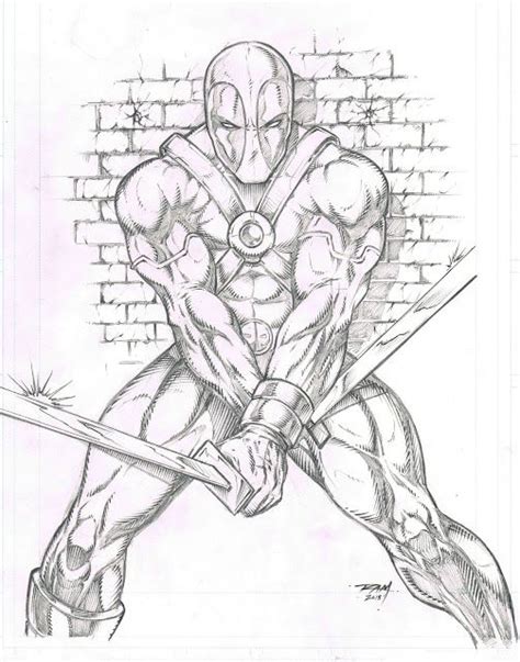 Deadpool Sketch By Robert Marzullo Sketches Comic Art Sketch