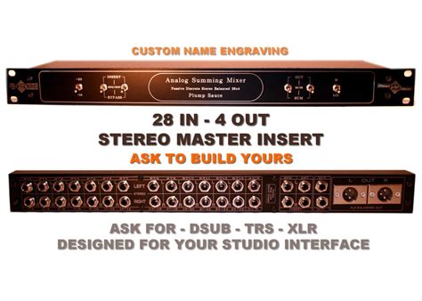 28 Input Summing Mixer Stereo Insert