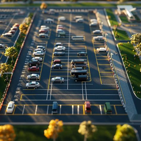 A Sports Stadium Parking Lot With Clear Sections For Different Event