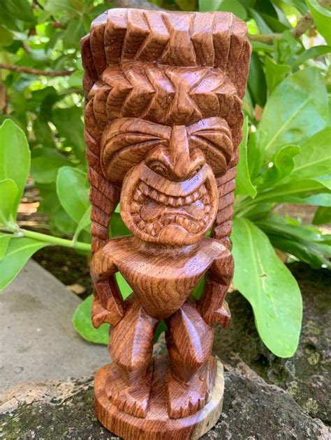 9tikis Ku God Of Protection Tiki Man Tiki Scuptures Etsy