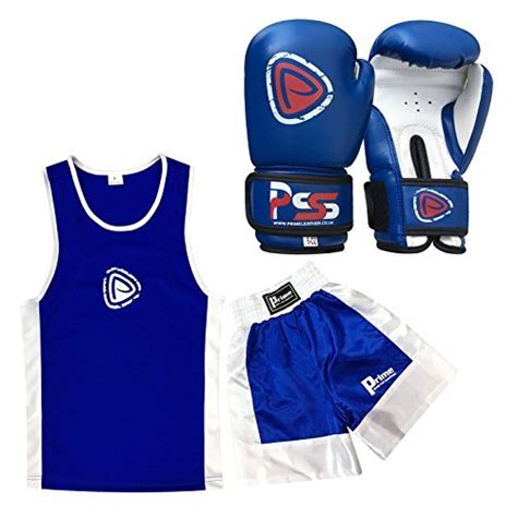 Kids Boxing Uniform 2 Pieces Set Top And Short Blue White 5 6 Year Old