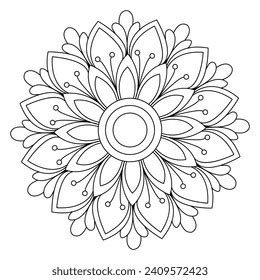 Black White Mandalas Mandala Coloring Pages Stock Vector (Royalty Free ...