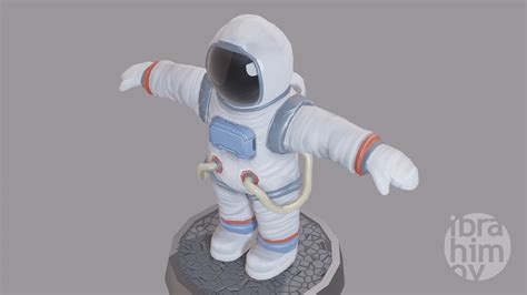 Cartoon low poly astronaut character #AD #poly, #Cartoon, #character, # ...