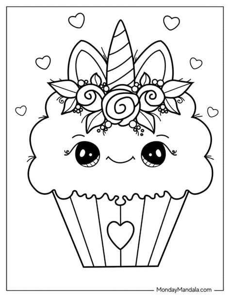 Free Printable Cupcake Coloring Pages Off