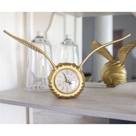 Ukonic Harry Potter Golden Snitch Replica Resin Desk Clock 9 X 18 Inches Harry Potter Golden