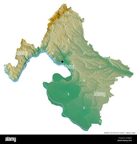 Forma De Mehedinți Provincia De Rumania Con Su Capital Aislada Sobre