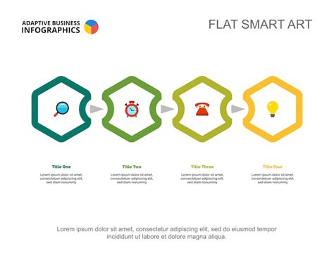 Premium Vector Four Phases Process Chart Slide Template Business