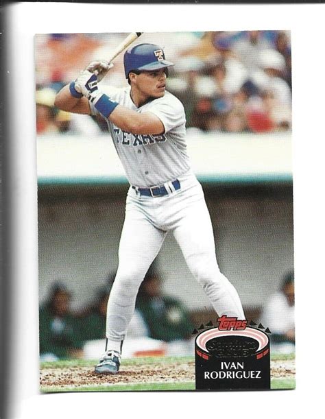 1992 Topps Stadium Club 415 Ivan Rodriguez Rookie Card Texas Rangers