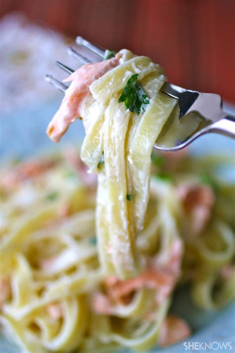 Sunday Dinner Creamy Salmon Fettuccine