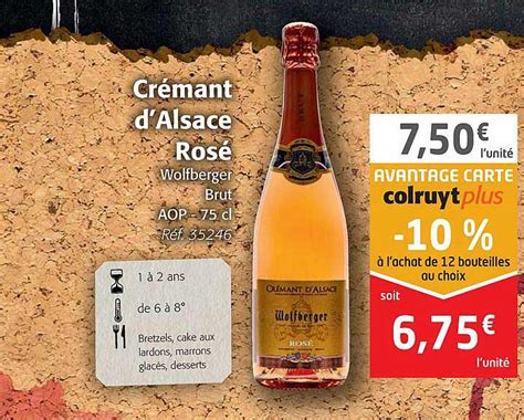 Promo Cr Mant D Alsace Ros Wolfberger Brut Aop Chez Colruyt