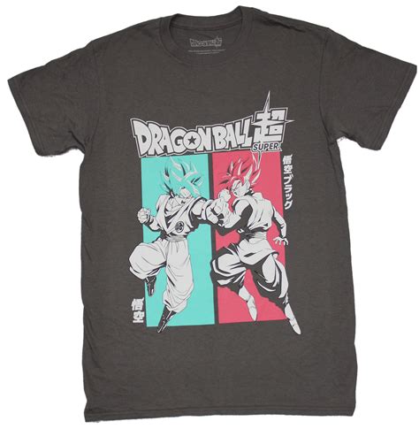 Dragon Ball Z Mens T Shirt Super Goku Vs Goku Black