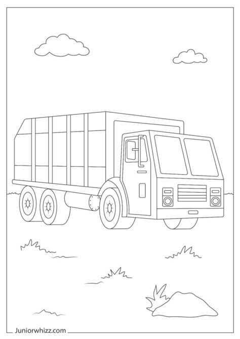 Garbage Truck Coloring Pages for Kids (12 Printable PDFs)