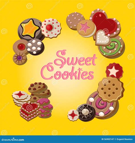 Cookies Vector Set Stock Vector Illustration Of Icon 56902147