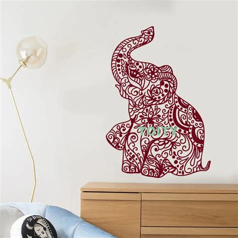 Vinyl Wall Decal Elephant India Hindu Hinduism Nursery Decor Sticker