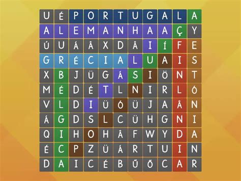 Sopa De Letras Paises Wordsearch