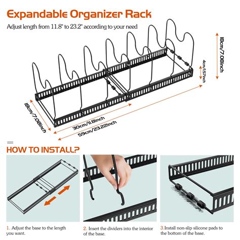 Housolution Pfannenhalter Für Schublade Erweiterbarer Topfdeckelhalter